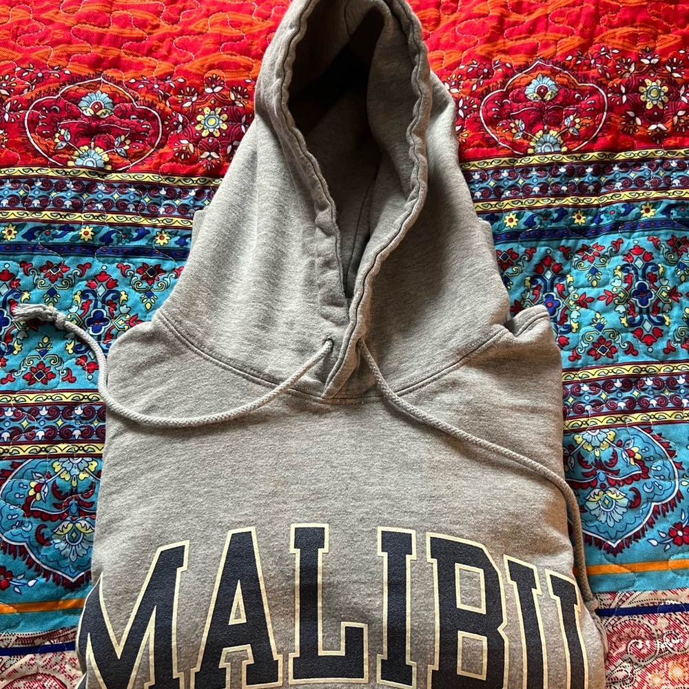John Galt brandy melville malibu hoodie sweatshirt grey l xl California